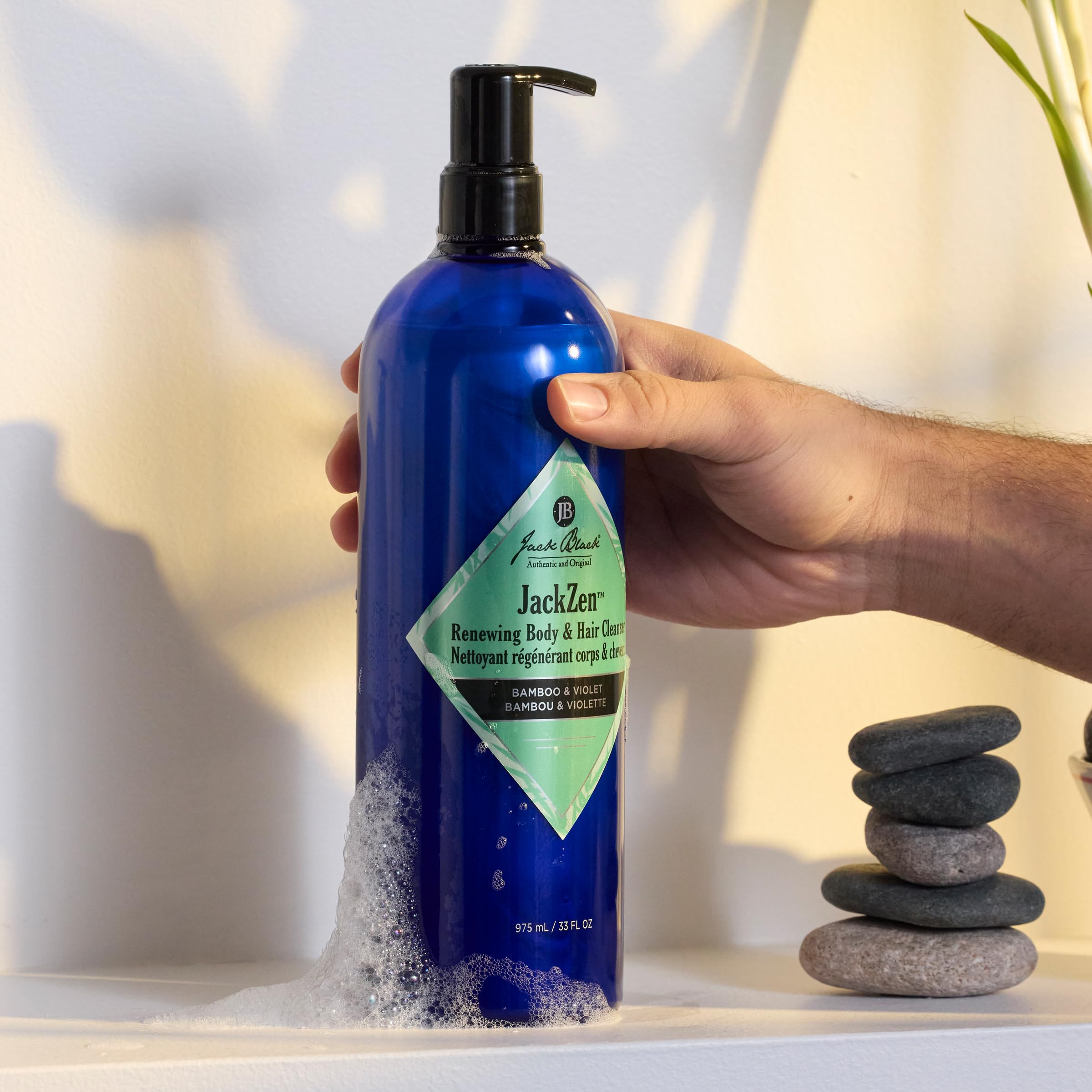 Jack Black Jackzen Renewing Body & Hair Cleanser, 3 oz. – Earthy Fragrance, Body Cleanser, Shower Gel, Body Wash for Men & Women, Shower Soap for Dirt & Sweat